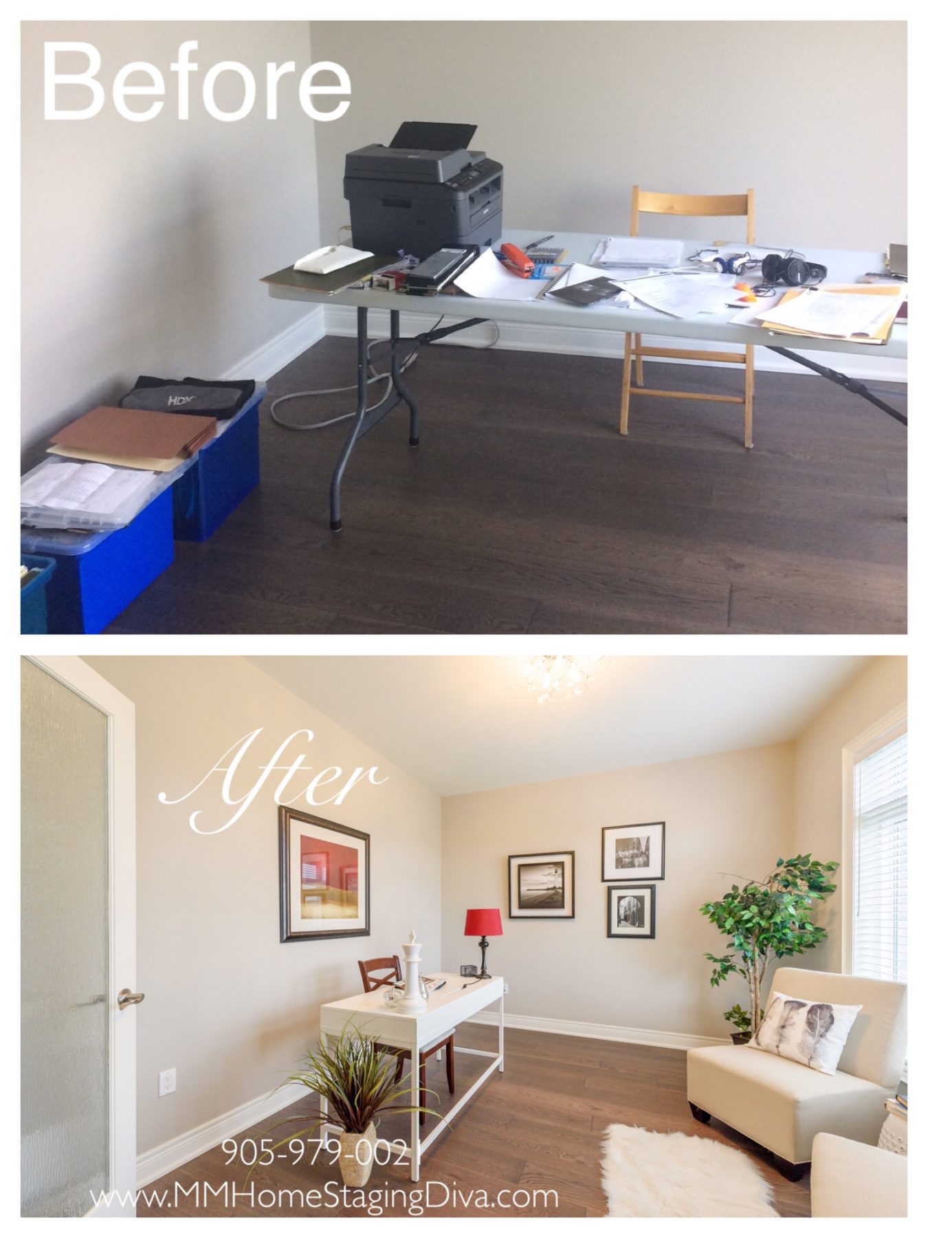 Occupied Home Staging before/after